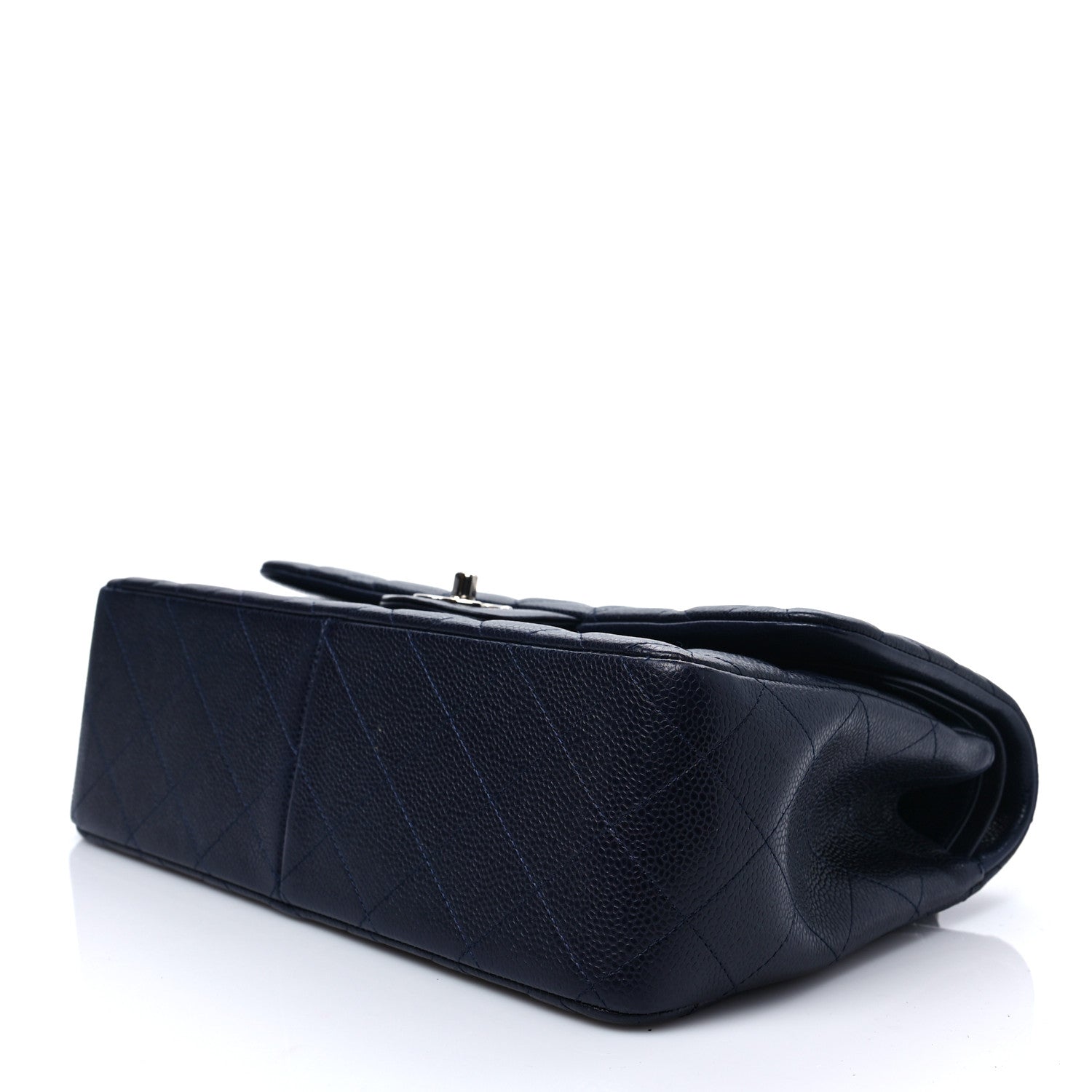 Chanel Caviar Quilted Jumbo Double Flap Navy Blue 8 of 8