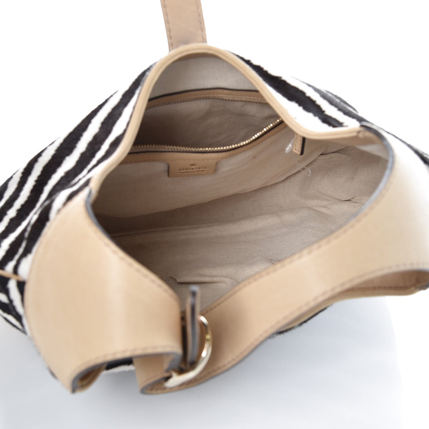 Pony Hair Zebra Print Medium Jackie Shoulder Bag