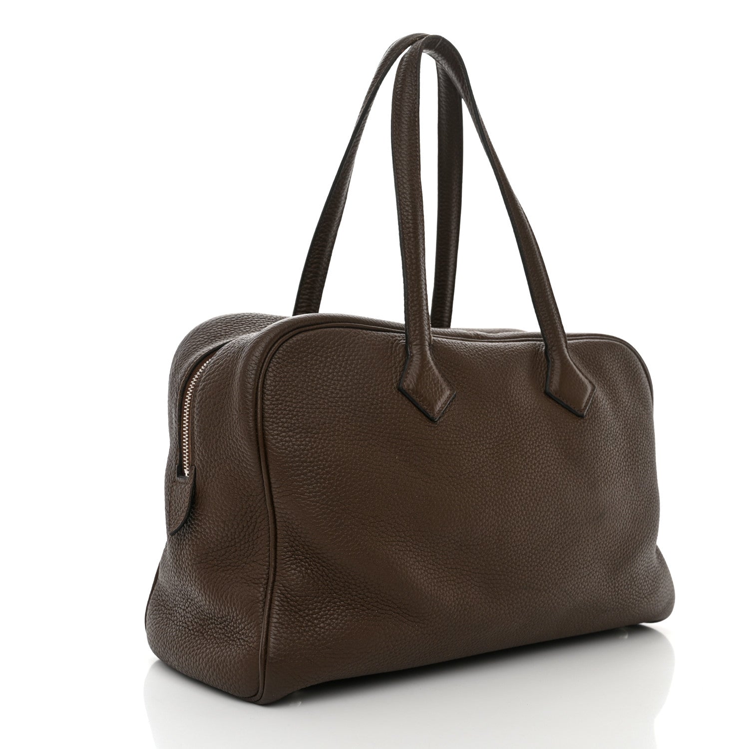 Hermes Taurillon Clemence Victoria II 35 Chocolate 3 of 10