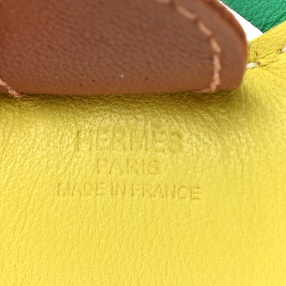 Hermes Milo Lambskin Grigri Rodeo Horse Bag Charm PM Lime Menthe Fauve 3 of 4