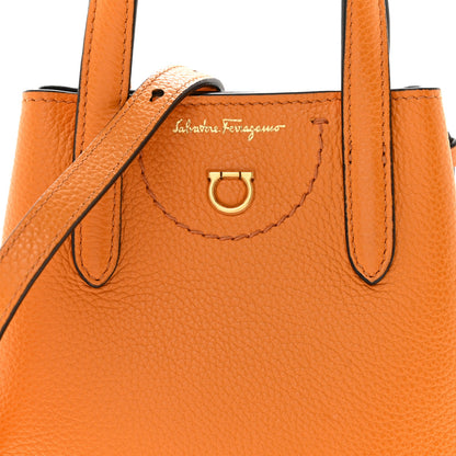 Salvatore Ferragamo Tumbled Calfskin Gancini Mini Bag Olivello 7 of 10
