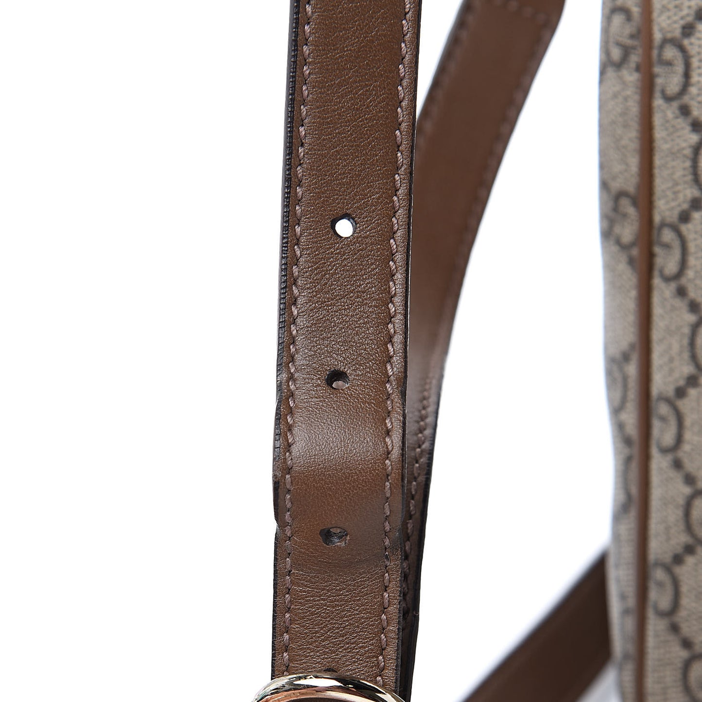 GG Supreme Monogram Margaux Calfskin Medium Nice Boston Beige Ebony Acero