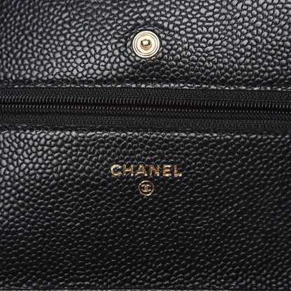 Chanel Caviar Quilted Wallet On Chain WOC Black 6 of 9