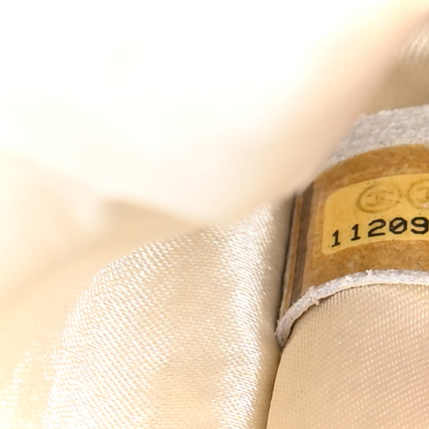 Aged Calfskin Perforated Flap Beige