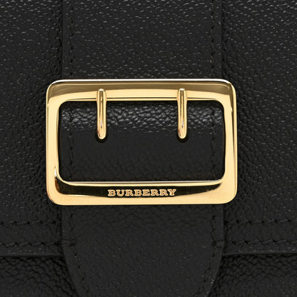 Burberry Grainy Calfskin Buckle Detail Flap Wallet Black 10 of 11