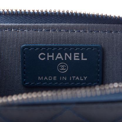 Chanel Caviar Quilted Key Holder Case Navy 6 of 7