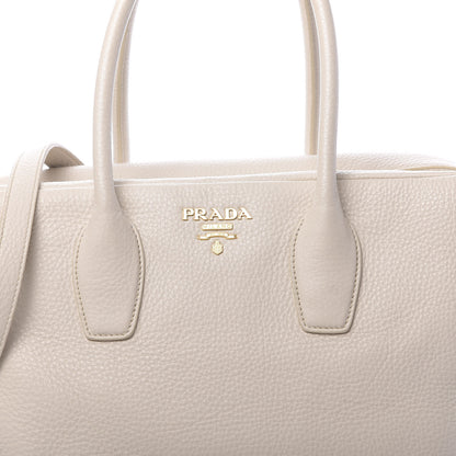 Prada Vitello Daino Top Handle Shoulder Bag Talco 10 of 12