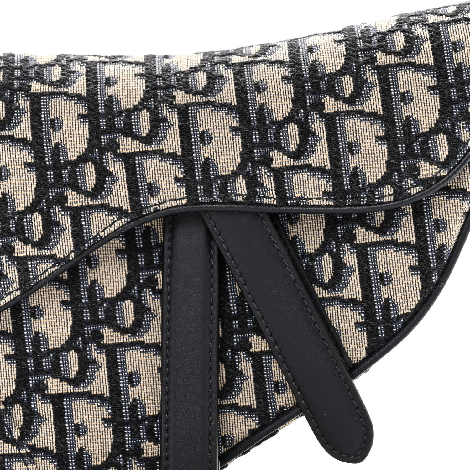 Christian Dior Oblique Mini Saddle Bag Blue 8 of 10