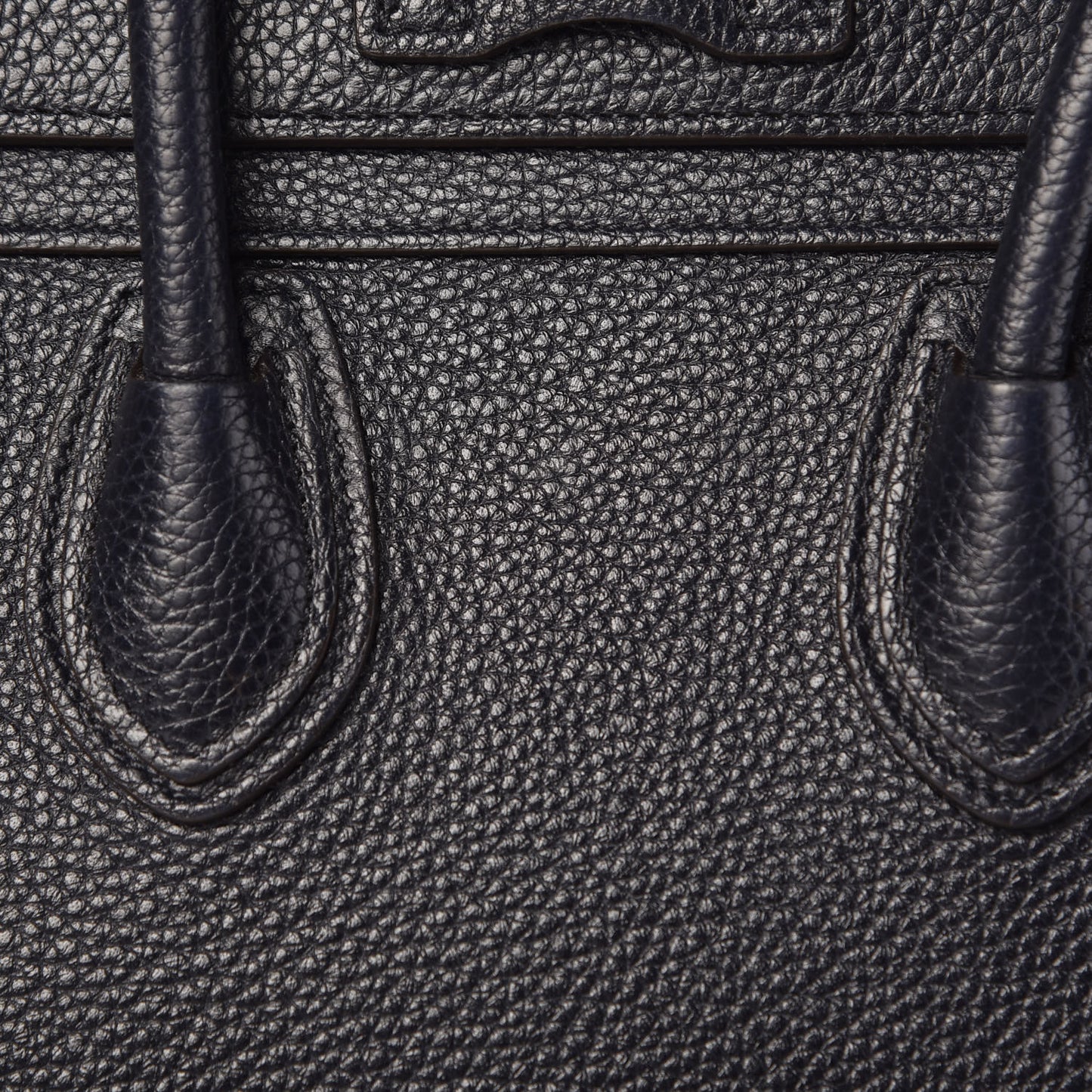 Drummed Calfskin Nano Luggage Midnight