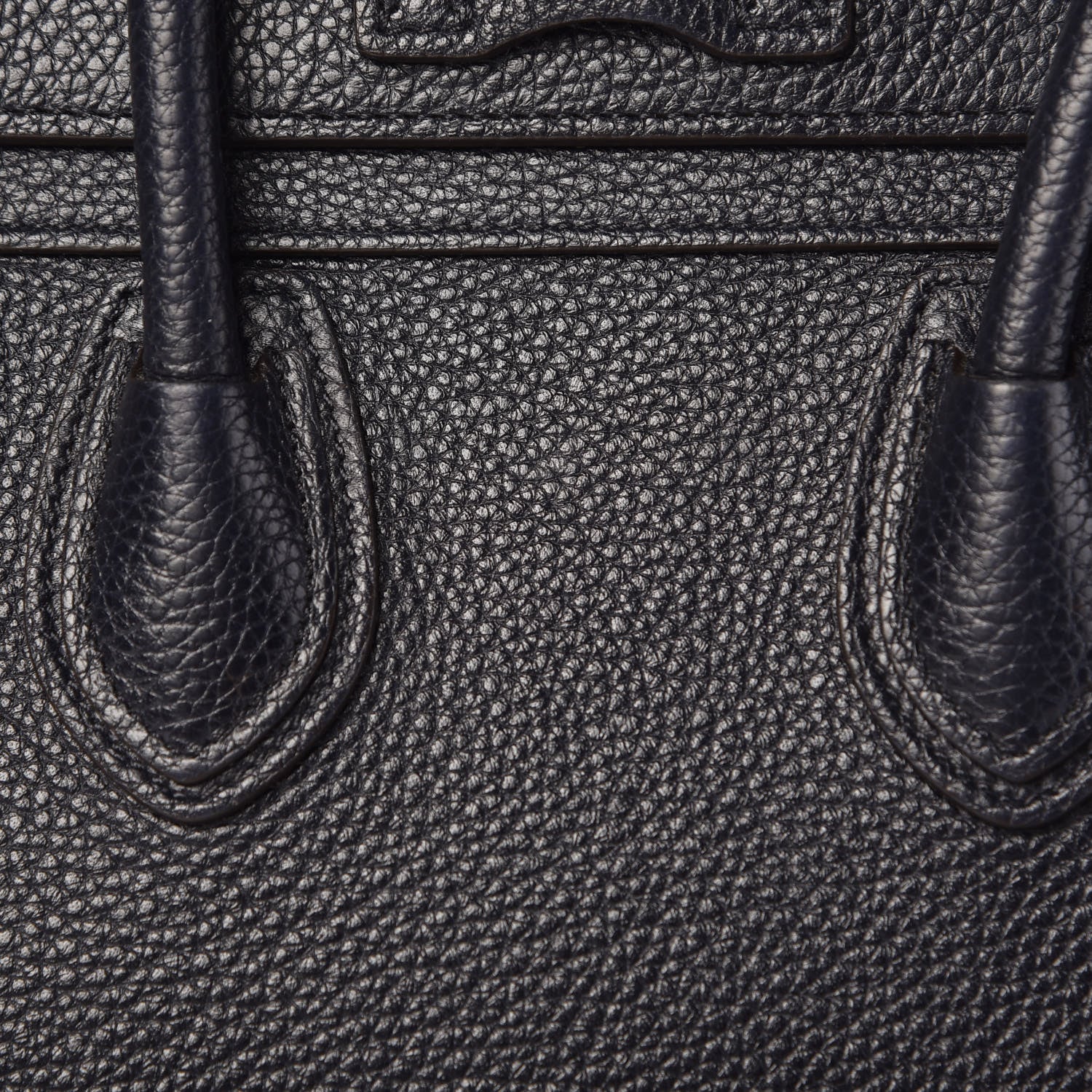 Celine Drummed Calfskin Nano Luggage Midnight 9 of 9