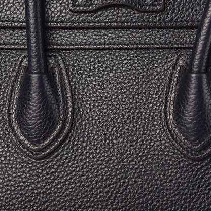 Celine Drummed Calfskin Nano Luggage Midnight 9 of 9