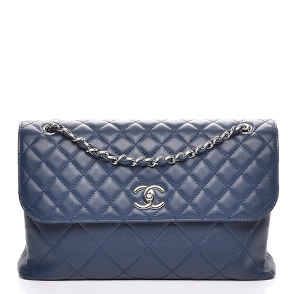Chanel Calfskin Quilted In the Business Flap Dark Navy Blue 1 of 7