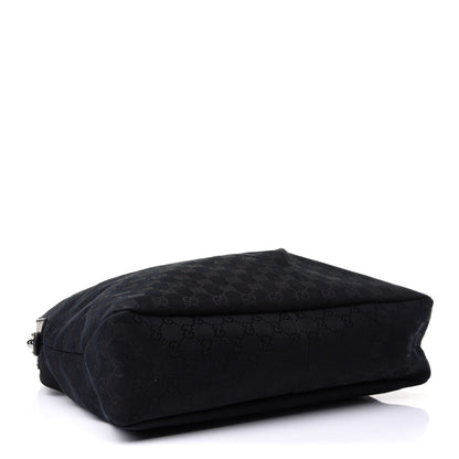 Gucci Monogram Medium Horsebit Chain Hobo Black 4 of 13