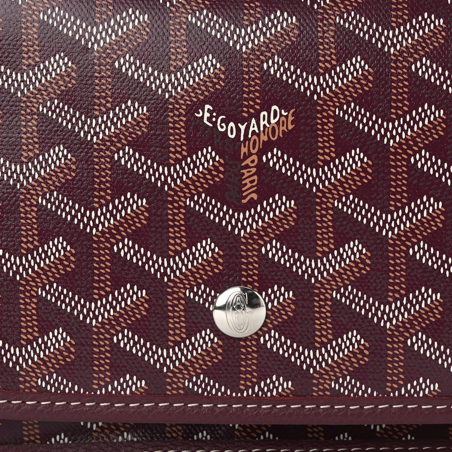 Goyard Goyardine Plumet Wallet Clutch Burgundy 7 of 9