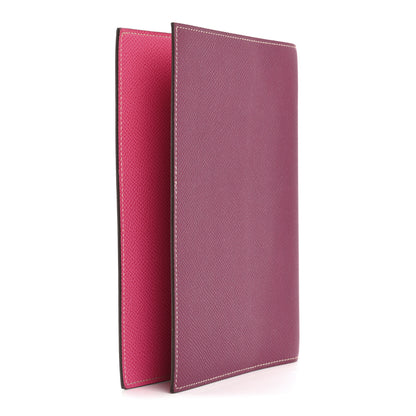 Hermes Epsom Bi-Color Globe Trotter Agenda Cover GM  Tosca Rose Tyrien 3 of 9
