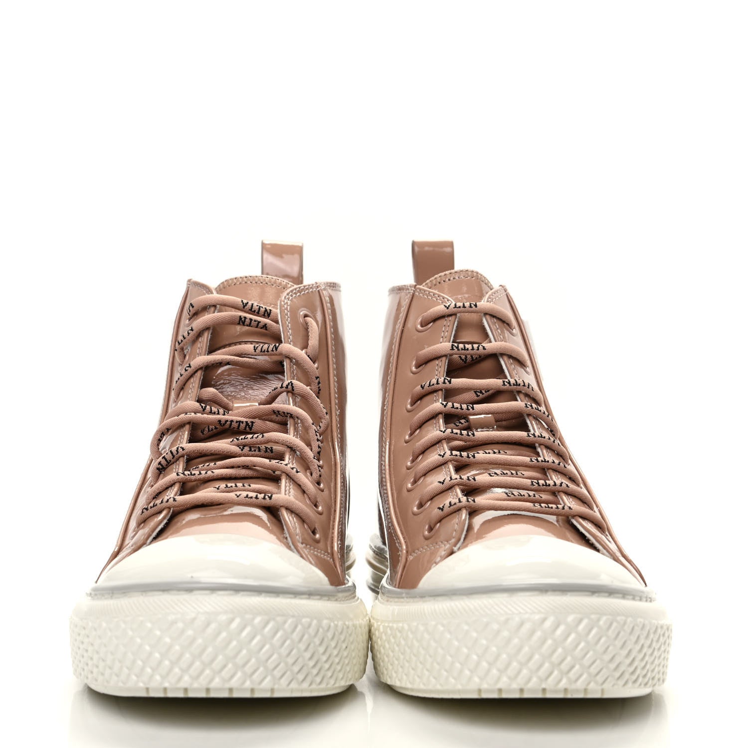 Valentino Garavani Patent Calfskin Womens Giggies High Top Sneakers 38.5 Rose Cannelle 2 of 7