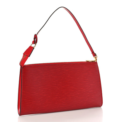 Louis Vuitton Epi Pochette Accessories 24 Castillan Red 3 of 8
