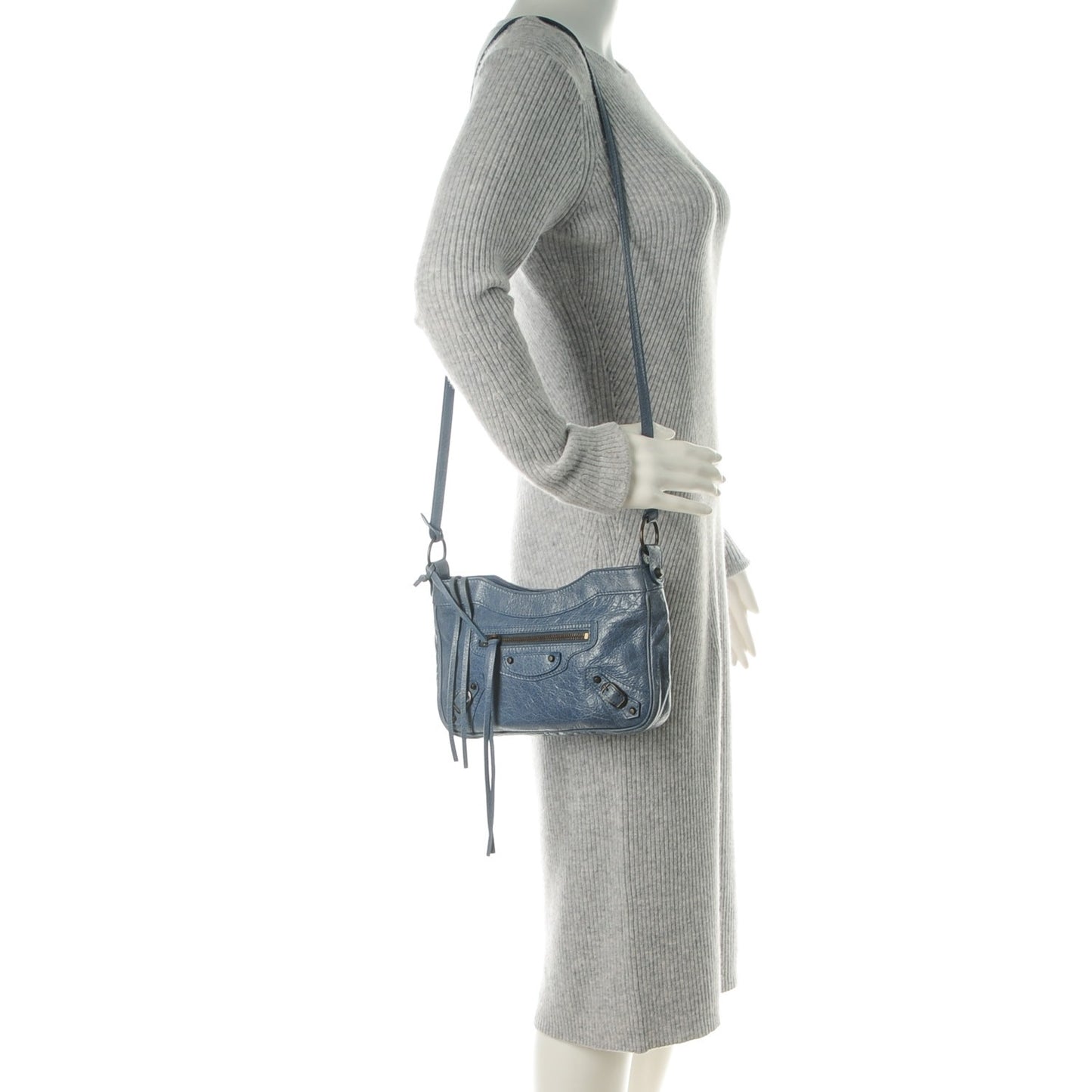 Agneau Classic Hardware Hip Bleu Persan