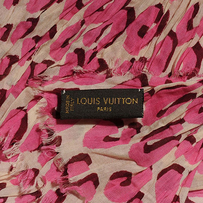 Louis Vuitton Cotton Leopard Pareo Blanc Corail 7 of 7