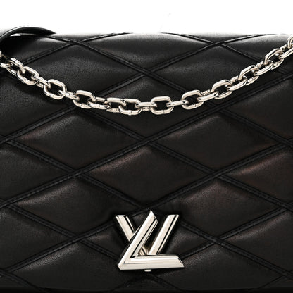Louis Vuitton Lambskin Malletage GO-14 MM Black 7 of 16