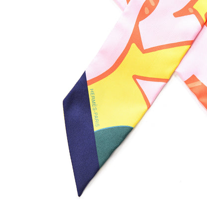 Hermes Silk Graff Graffiti Twilly Citron Malabar Caban 4 of 4