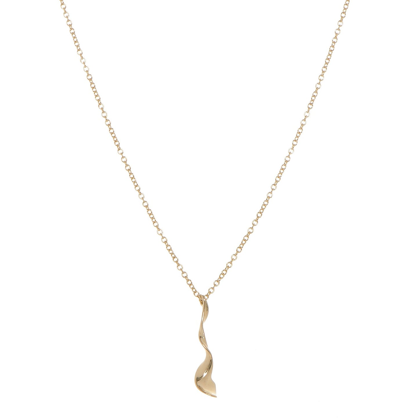 18K Yellow Gold Frank Gehry Orchid Pendant Necklace