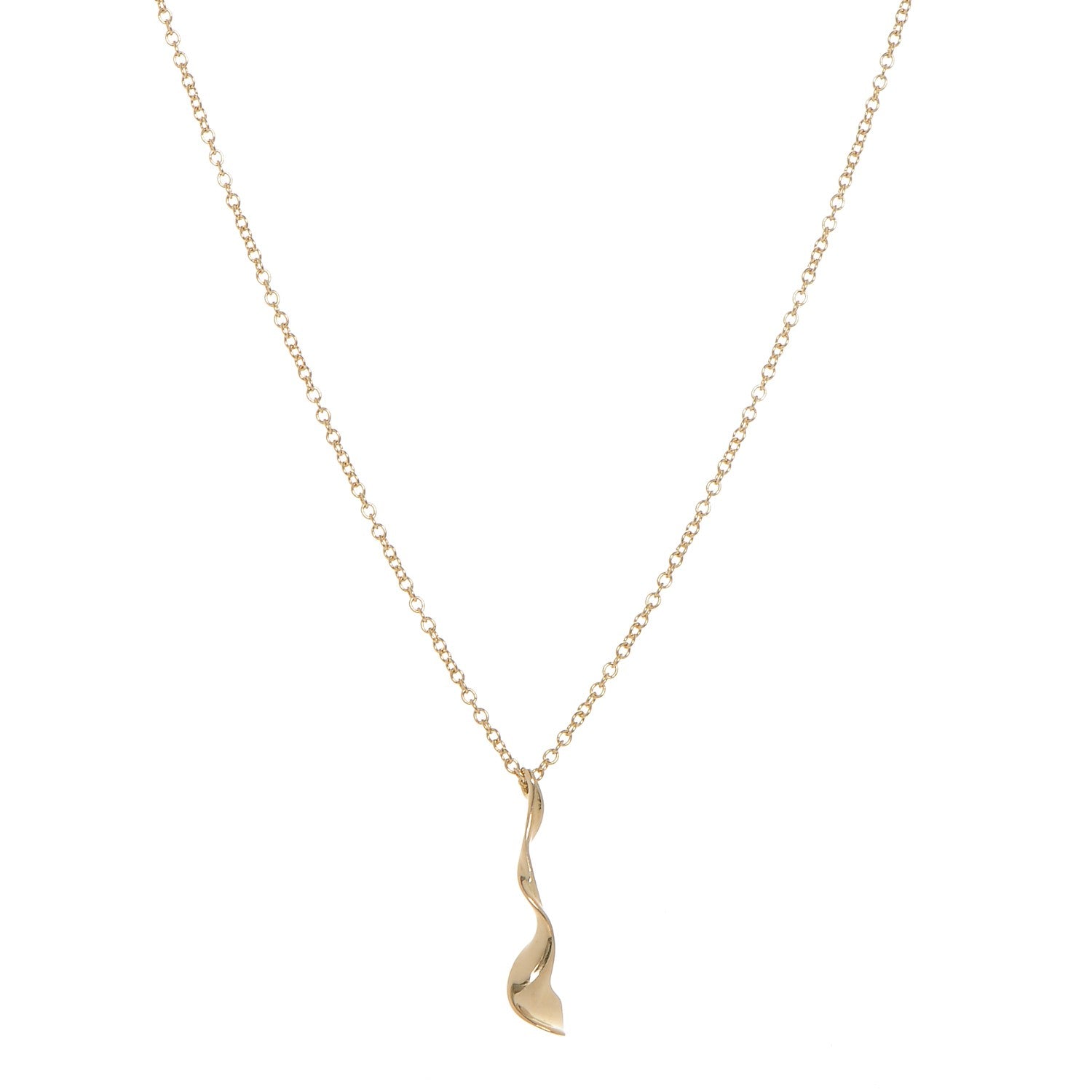 Tiffany 18K Yellow Gold Frank Gehry Orchid Pendant Necklace 1 of 5
