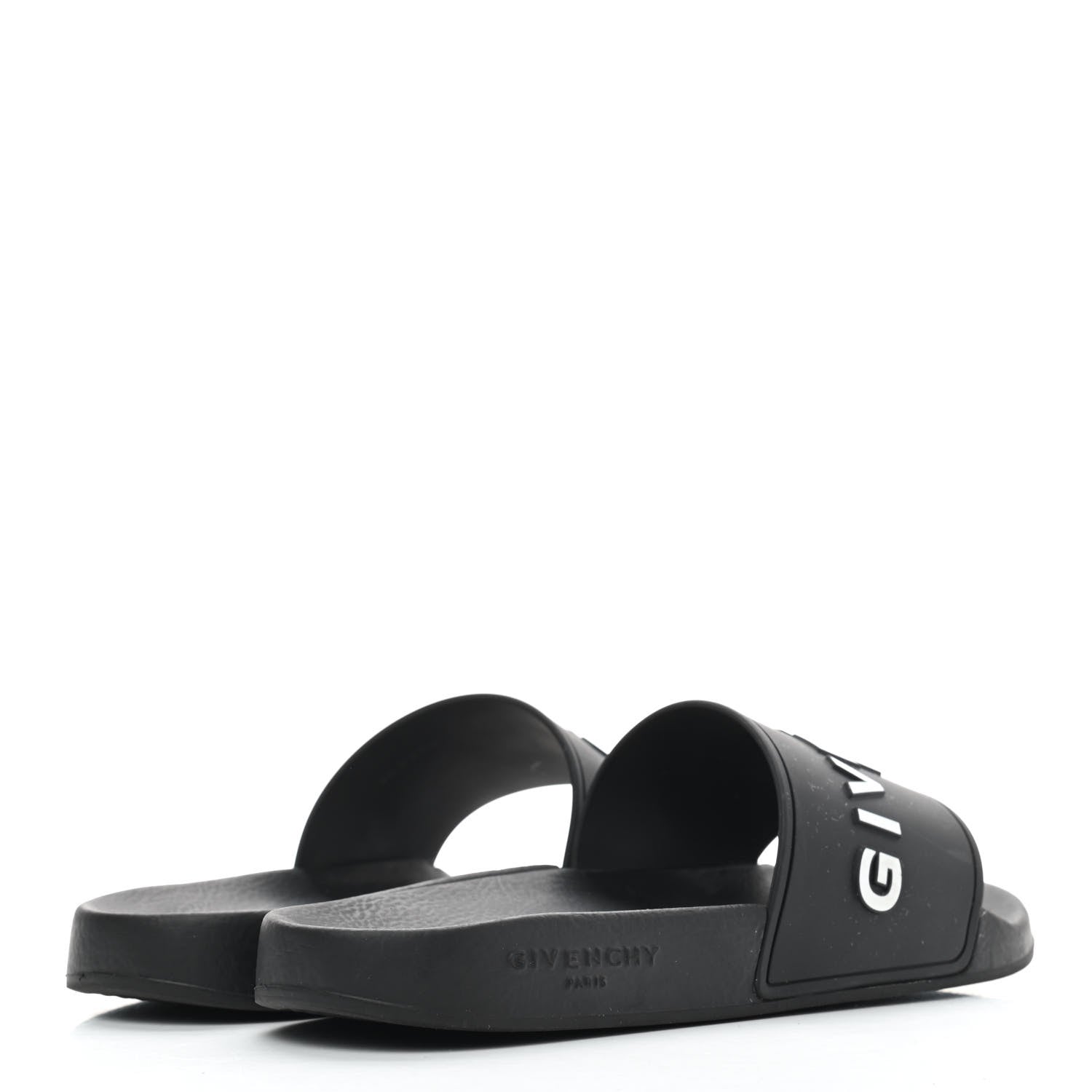 Givenchy Rubber Logo Pool Slide Sandals 37 Black 4 of 8