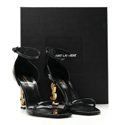 Saint Laurent Patent Calfskin Opyum 85 Sandals 39 Black 13 of 13