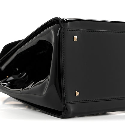 Valentino Garavani Patent Rockstud Tote Black 8 of 13