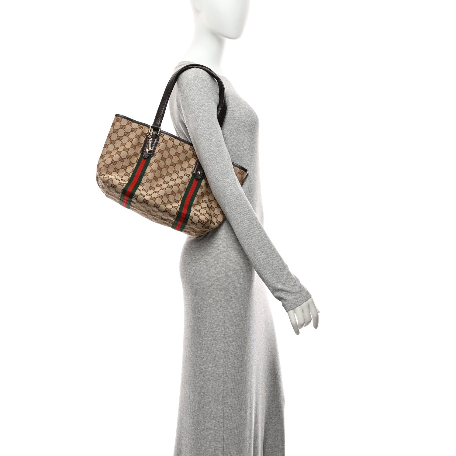 Gucci Monogram Medium Jolicoeur Tote Dark Brown 2 of 10