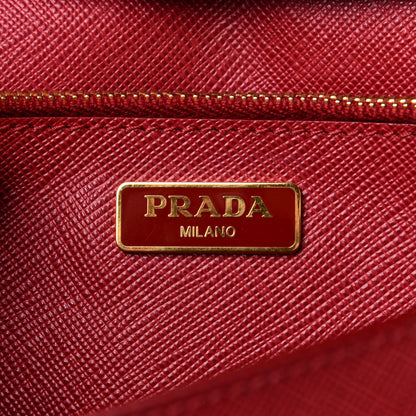 Prada Saffiano Fiocco Bow Flap Wallet Fuoco 5 of 10
