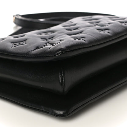 Louis Vuitton Lambskin Embossed Monogram Coussin BB Black 8 of 9