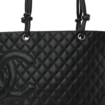 Chanel Calfskin Quilted Large Cambon Tote Black 11 of 13