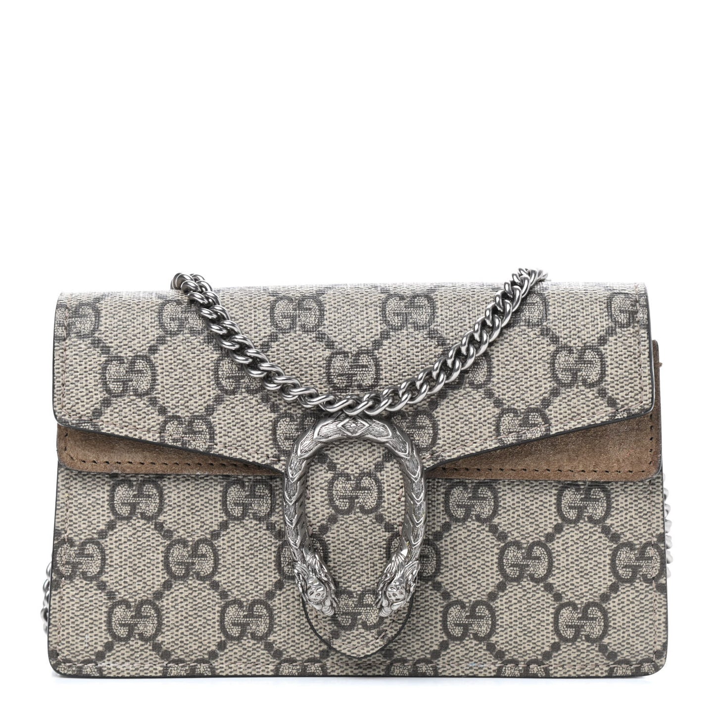 GG Supreme Monogram Super Mini Dionysus Shoulder Bag Taupe