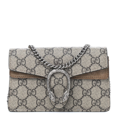 Gucci GG Supreme Monogram Super Mini Dionysus Shoulder Bag Taupe 1 of 11
