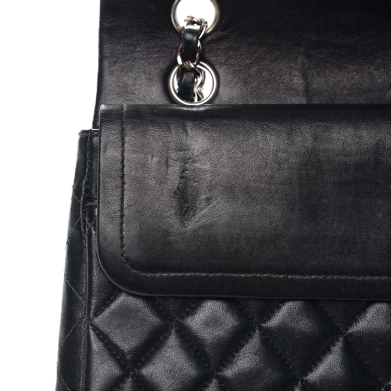 Chanel Lambskin Quilted Medium Double Flap Black 8 of 21