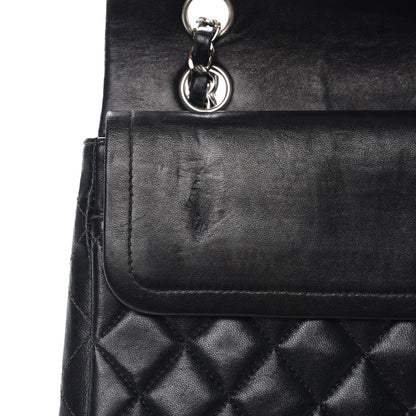 Chanel Lambskin Quilted Medium Double Flap Black 8 of 21