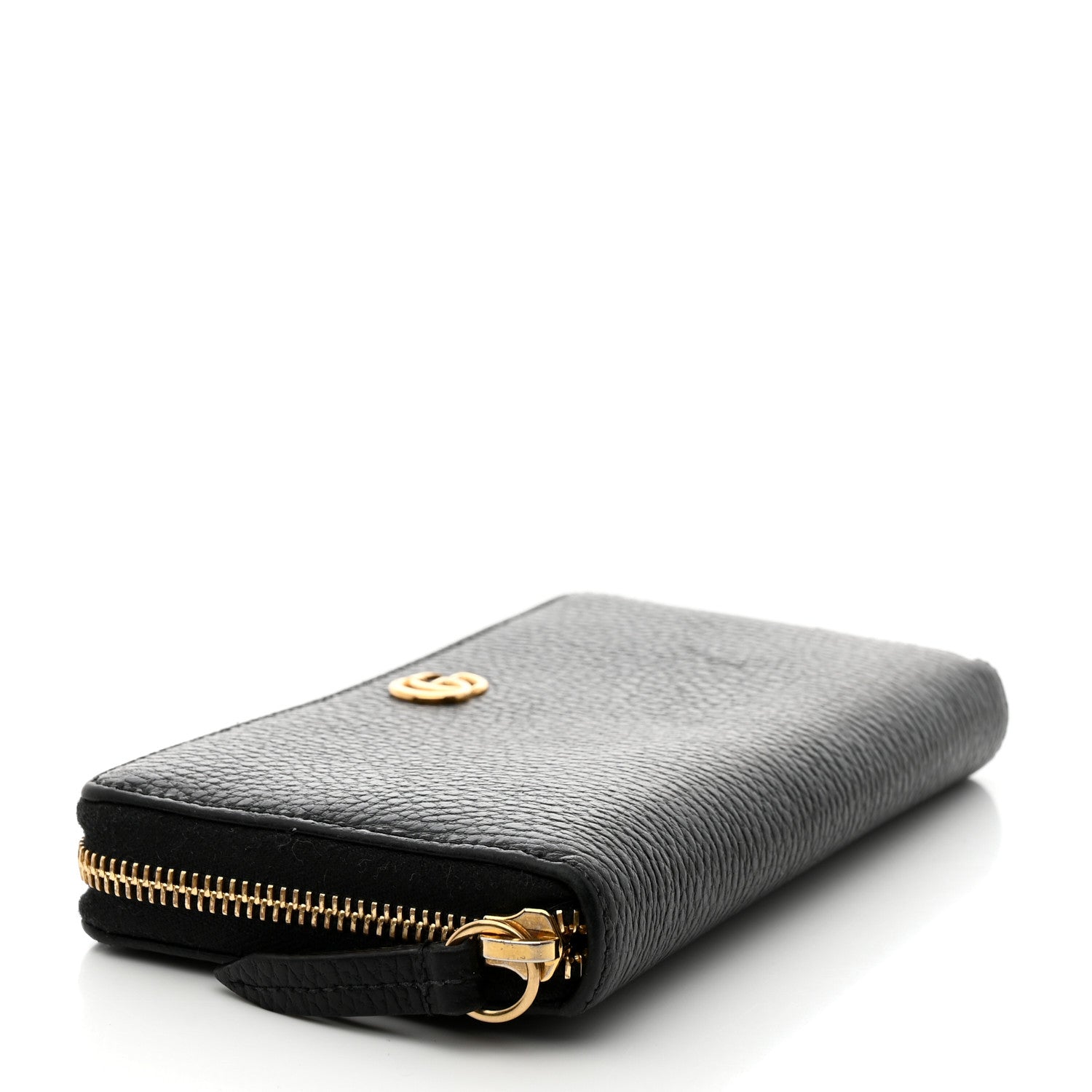 Gucci Dollar Calfskin GG Marmont Zip Around Wallet Black 4 of 8