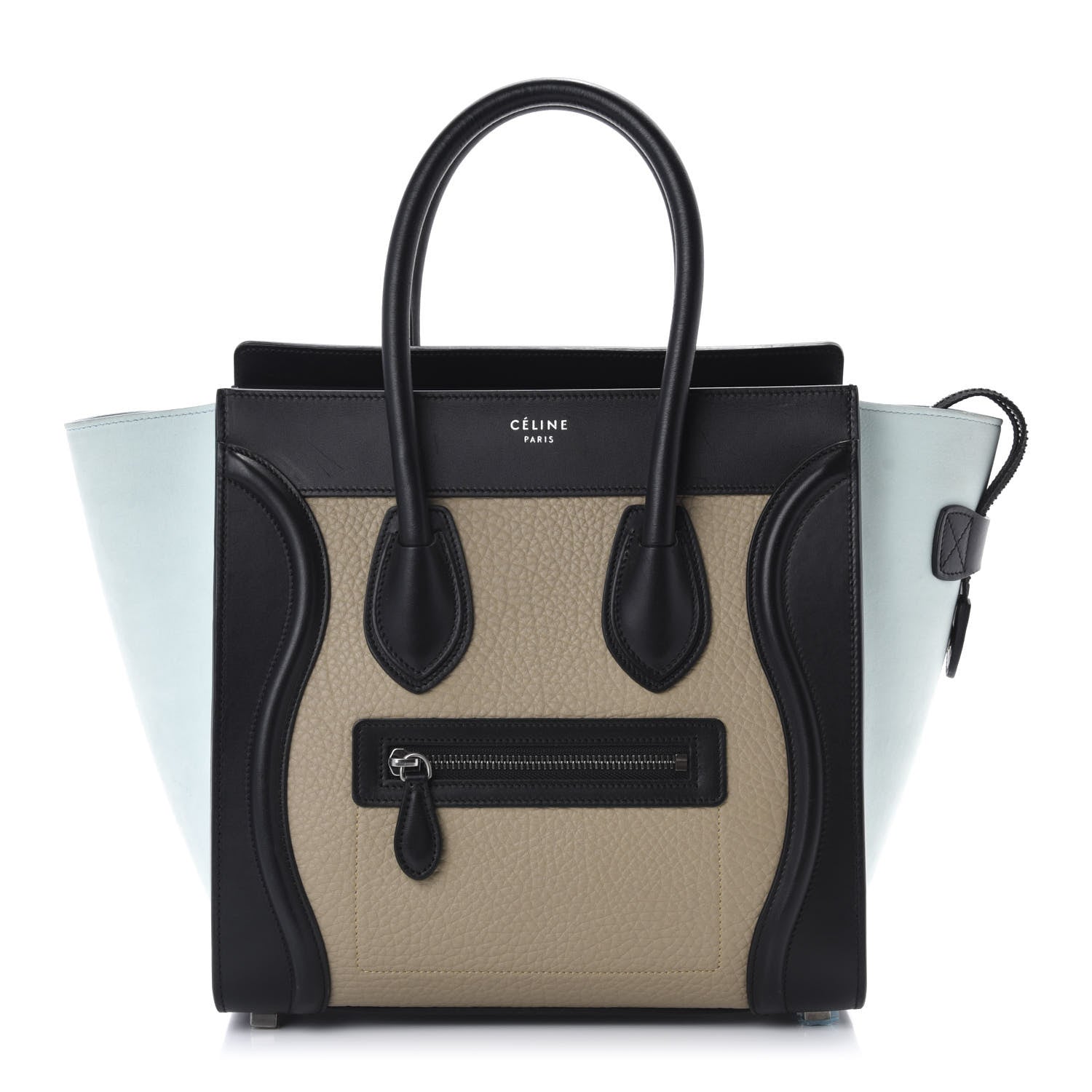 Celine Bullhide Calfskin Nubuck Micro Tri-Color Luggage Beige 1 of 9