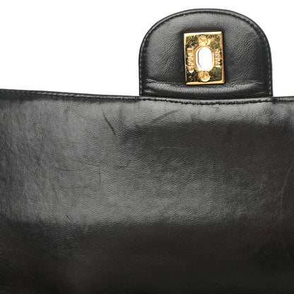 Chanel Lambskin Quilted Jumbo Single Flap Black 13 of 19