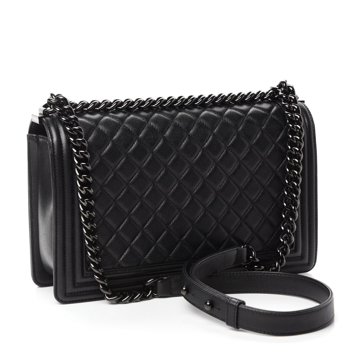 Caviar Quilted New Medium Boy Flap So Black