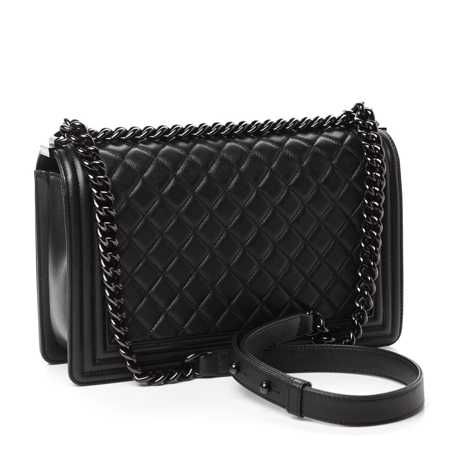 Chanel Caviar Quilted New Medium Boy Flap So Black 3 of 11