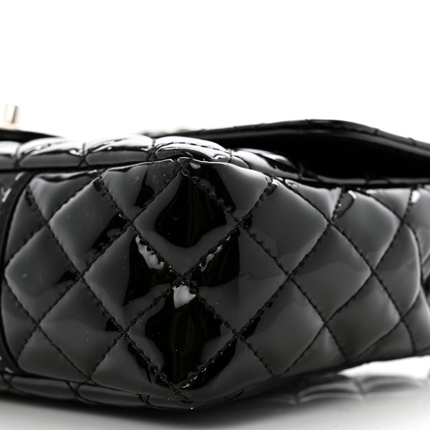 Chanel Patent Quilted Secret Label Medium Flap Black 10 of 11