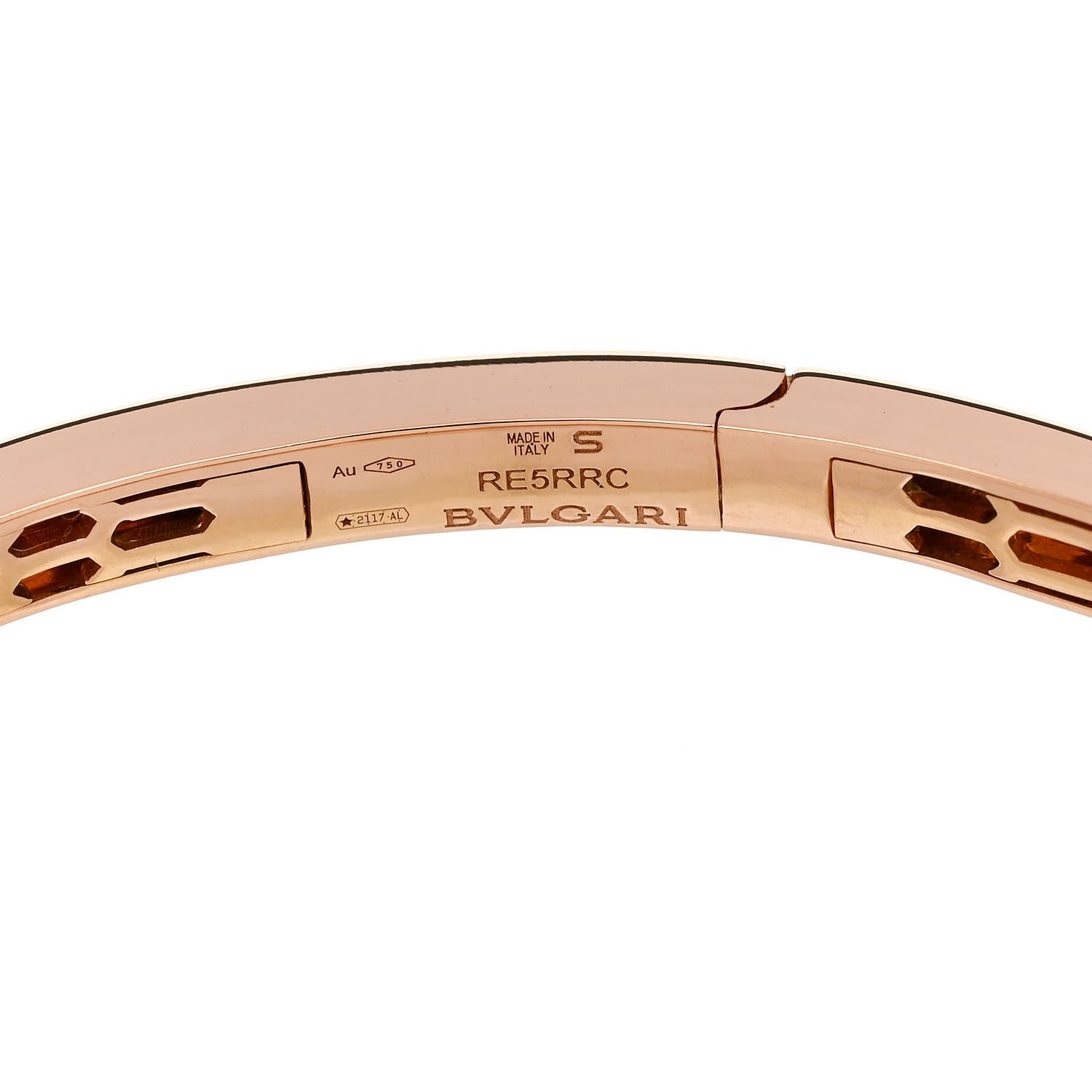 Bulgari 18K Rose Gold Diamond Rubellite Serpenti Seduttori Bangle Bracelet S 3 of 3
