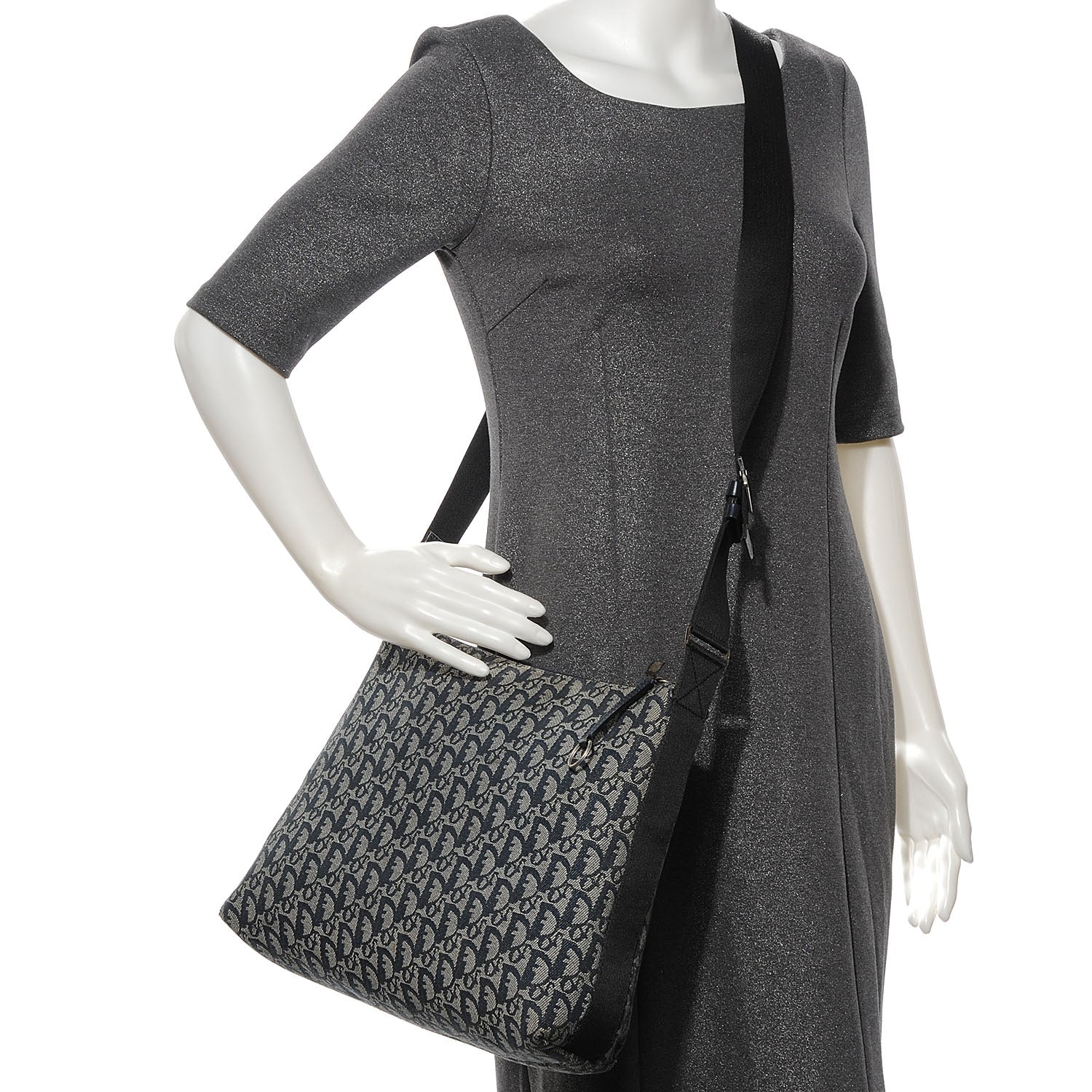 Christian Dior Monogram Messenger Navy 2 of 8
