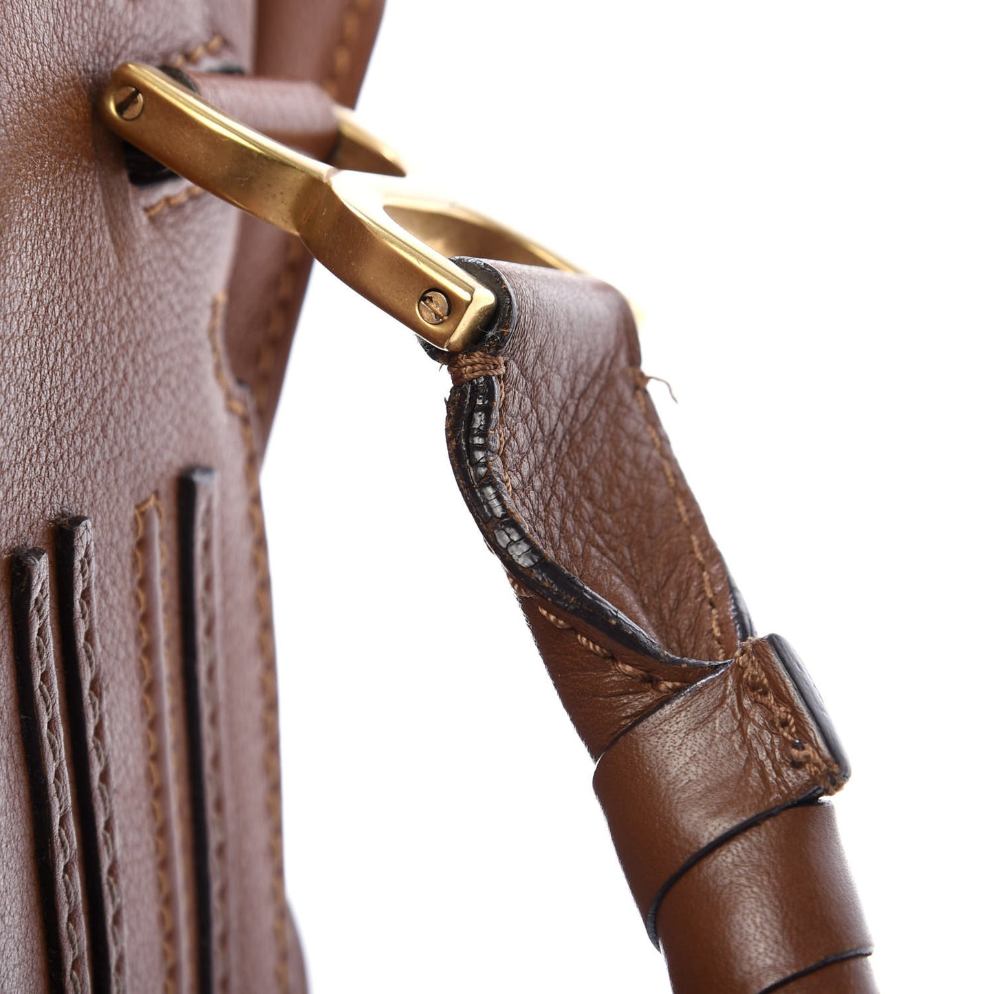 Calfskin Medium Marcie Satchel Tan