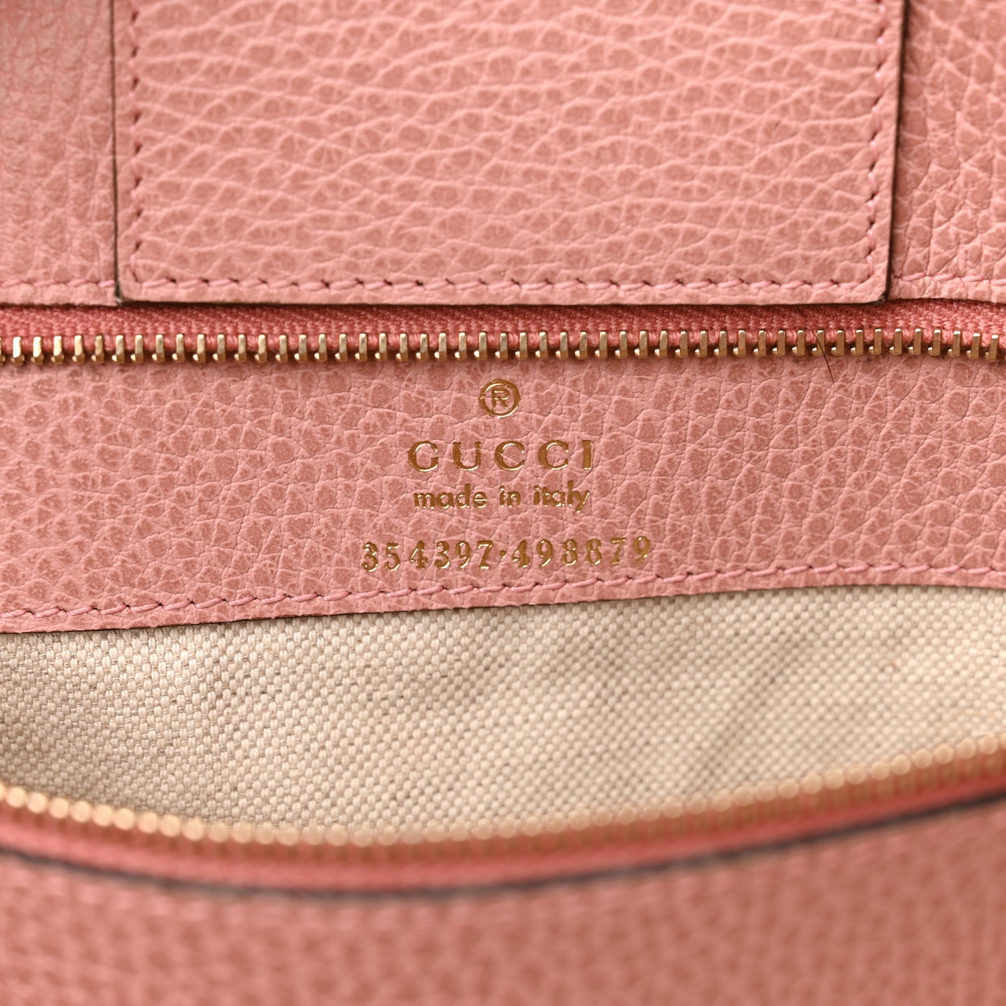 Dollar Calfskin Medium Swing Tote Grey Field Soft Pink