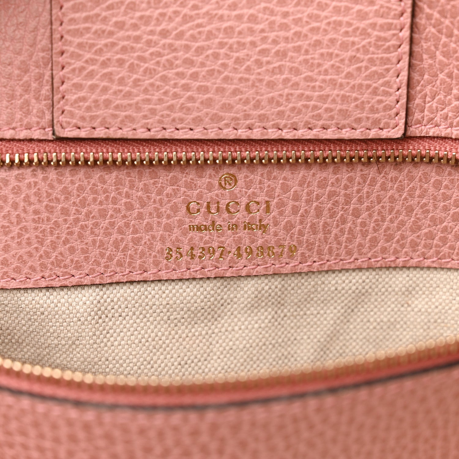 Gucci Dollar Calfskin Medium Swing Tote Grey Field Soft Pink 6 of 11