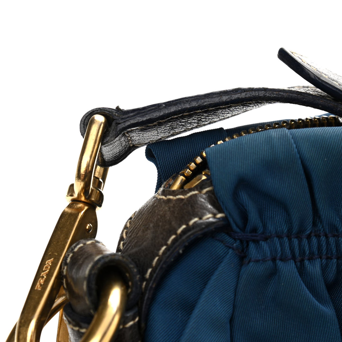 Tessuto Nylon Gaufre Shopping Satchel Bleuette